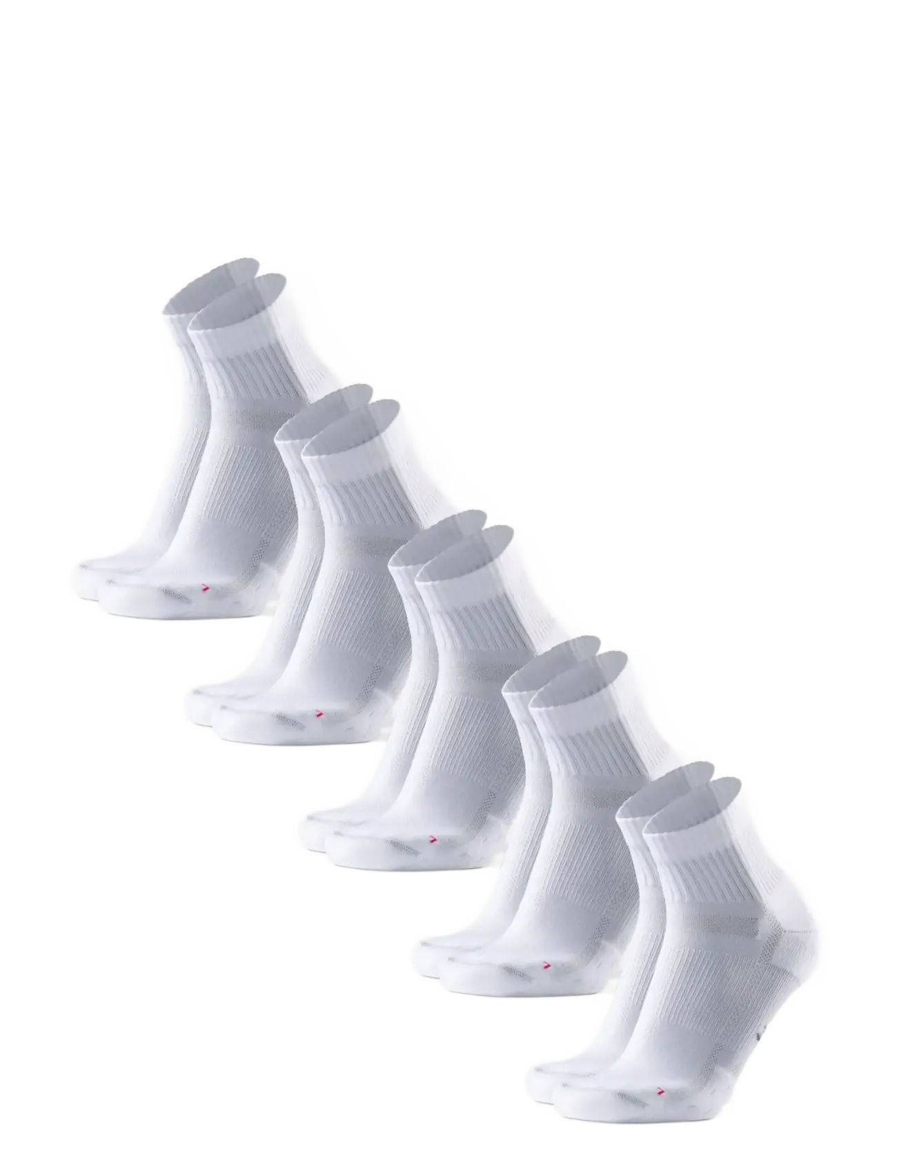 Dänisch ENDURANCE Long Distance Running Quarter Socken 5-Pack Weiß - 43-47 - Damen