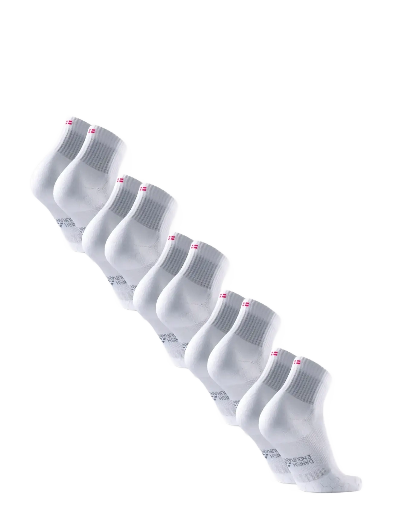 Danish Endurance - Long Distance Running Quarter Socks 5-pack - träningsstrumpor - white - 2