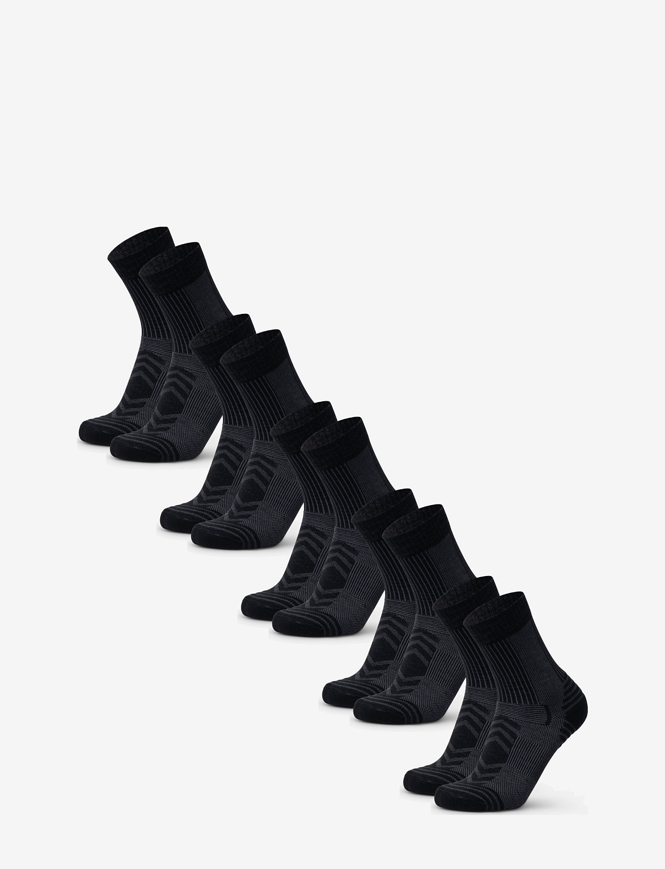 Danish Endurance - Light Hiking Crew Socks 5-pack - sportsocken - black - 1