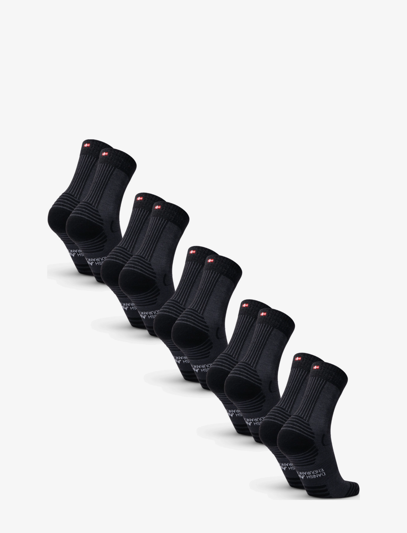 Danish Endurance - Light Hiking Crew Socks 5-pack - strümpfe - black - 2
