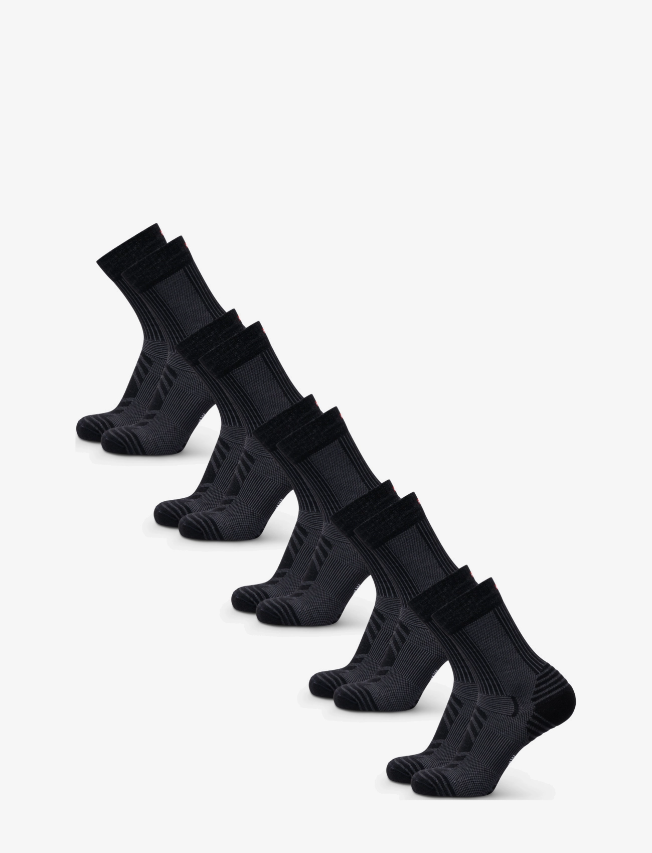 Danish Endurance - Light Hiking Crew Socks 5-pack - strümpfe - black - 3