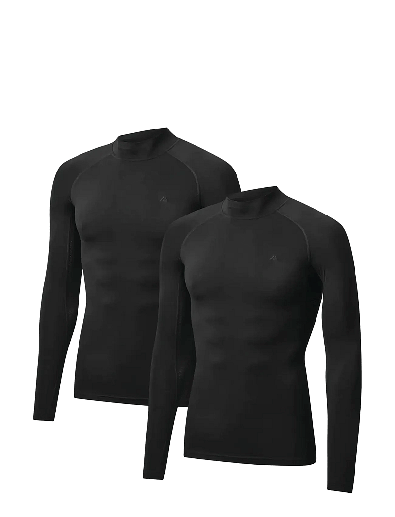 Danish Endurance - Power Compression Shirt (Men) 2-pack - baselayer overdele - black - 1