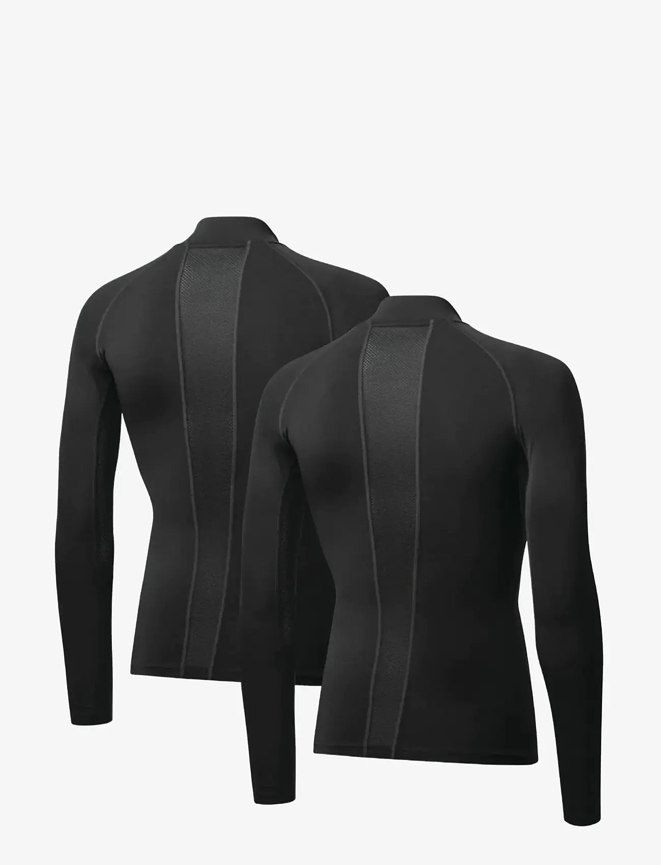Danish Endurance - Power Compression Shirt (Men) 2-pack - base layer tops - black - 2