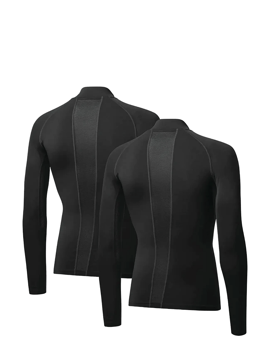 Danish Endurance - Power Compression Shirt (Men) 2-pack - baselayer overdele - black - 2