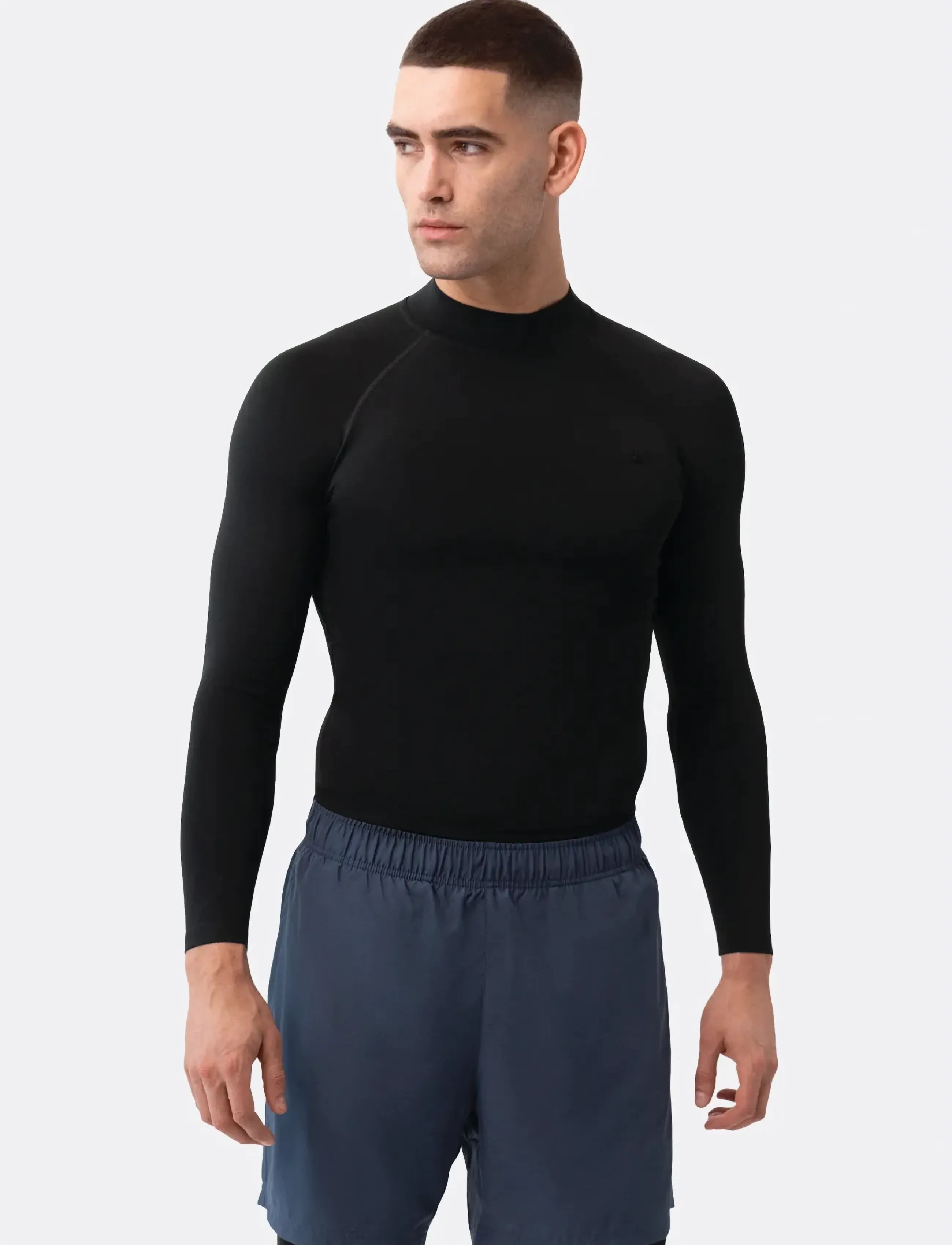 Danish Endurance Power Compression Shirt (Men) 2-Pack, Mænd, Langærmet Højhalset Kompressions Trøje, Sort, Str: M