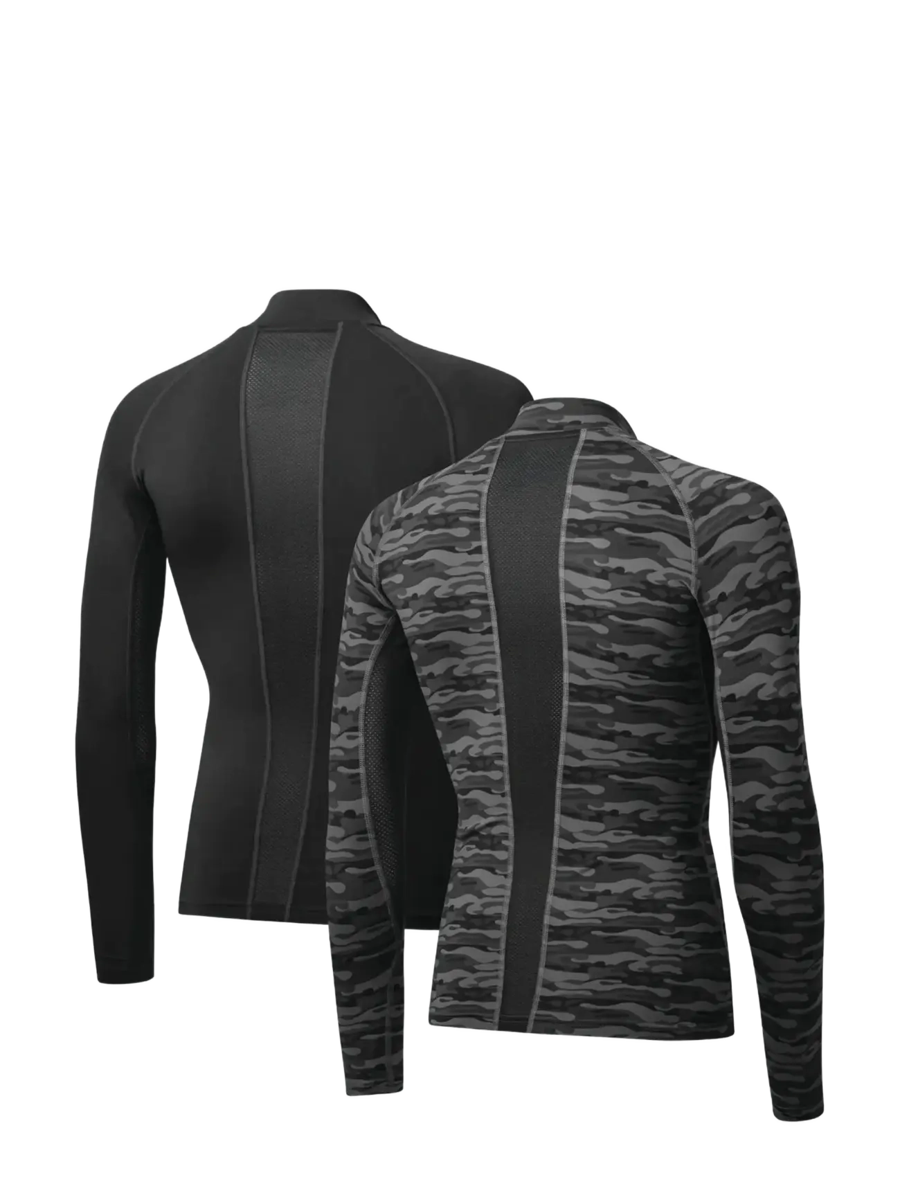 Danish Endurance - Power Compression Shirt (Men) 2-pack - iekšējais slānis – augšdaļas apģērbs - mc (1xblack, 1xgrey camo) - 2