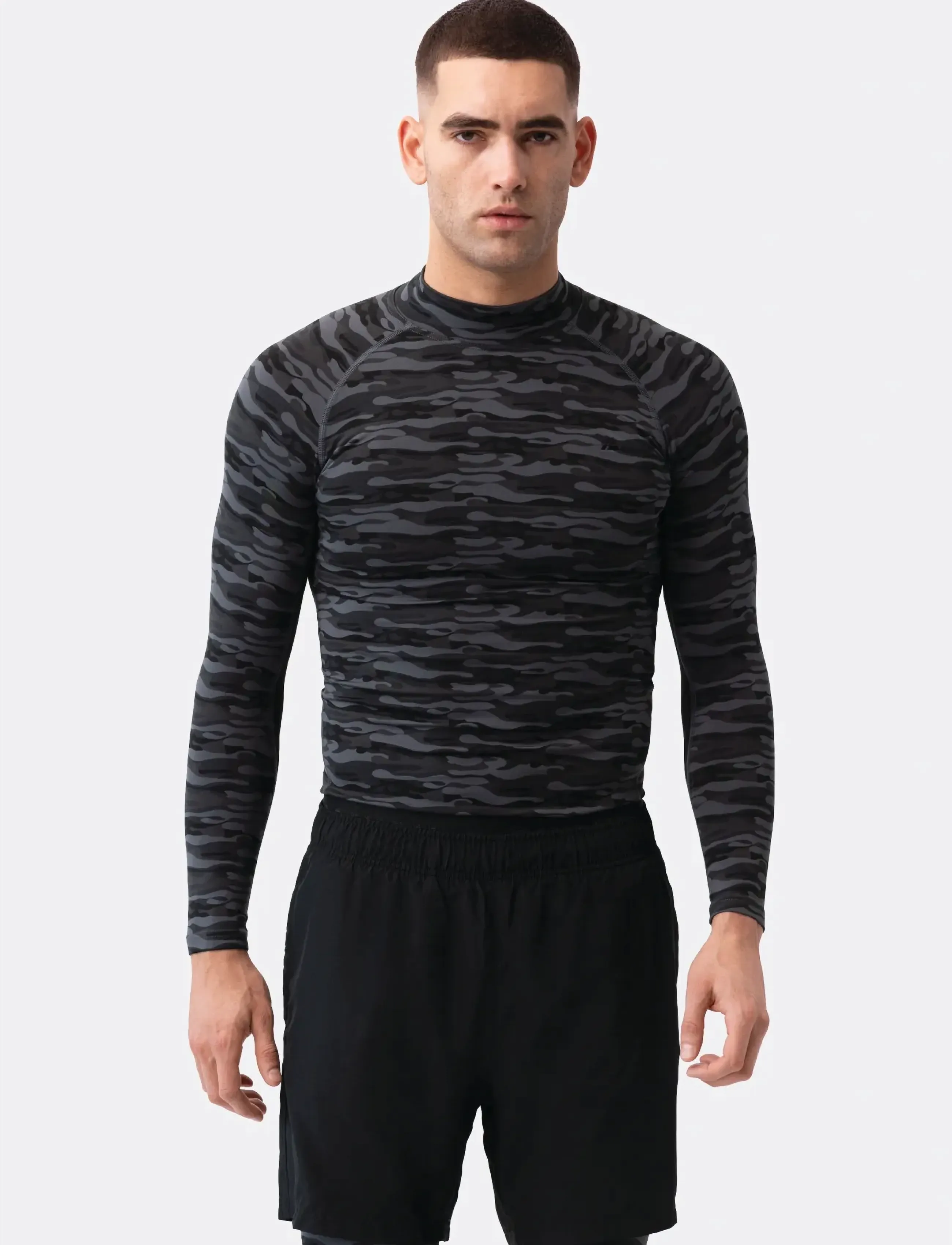 Danish Endurance Power Compression Shirt (Men) 2-Pack, Mænd, Langærmet Højhalset Kompressions Trøje, Sort, Str: XL