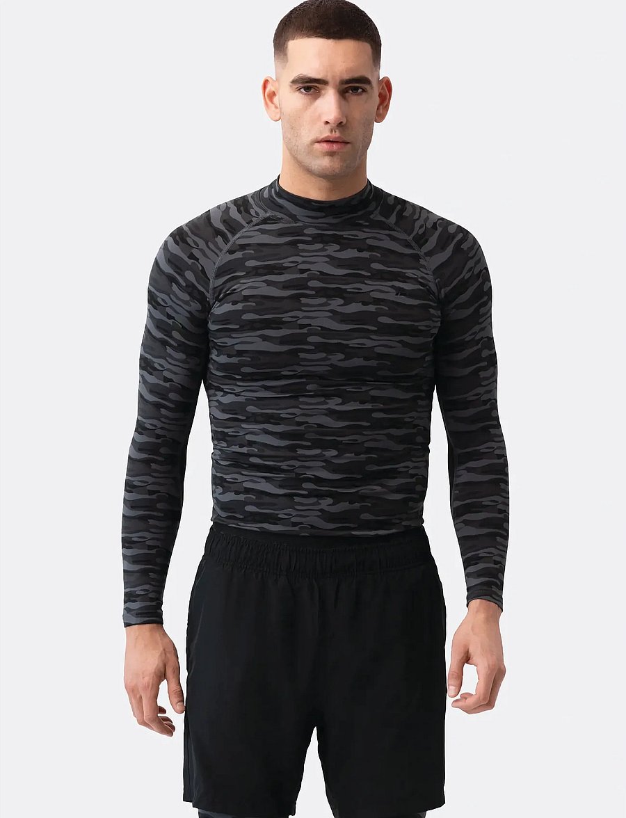 Danish Endurance - Power Compression Shirt (Men) 2-pack - iekšējais slānis – augšdaļas apģērbs - mc (1xblack, 1xgrey camo) - 0
