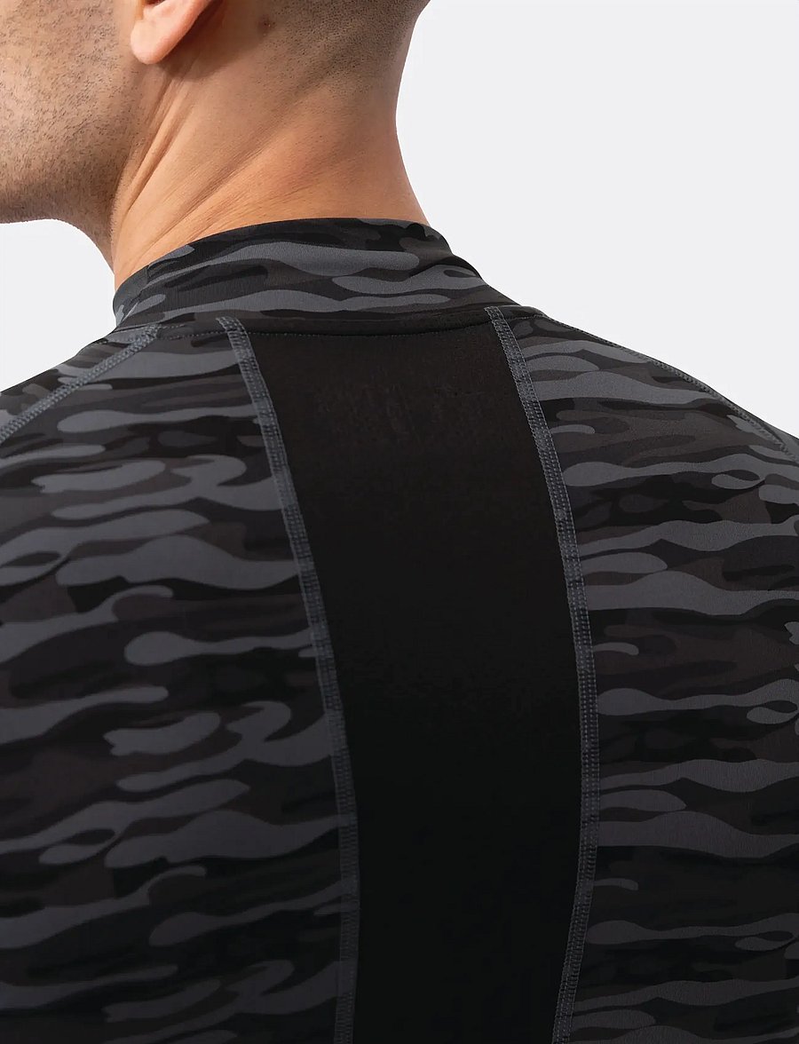 Danish Endurance - Power Compression Shirt (Men) 2-pack - iekšējais slānis – augšdaļas apģērbs - mc (1xblack, 1xgrey camo) - 5