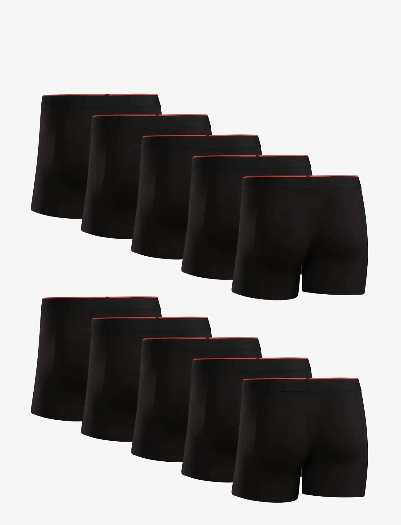 Danish Endurance - Bamboo Trunks (Men) 10-pack - boxerkalsonger - black/red - 2