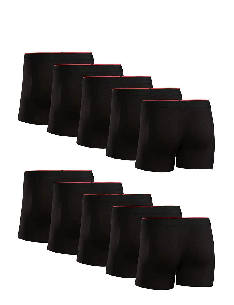 Danish Endurance - Bamboo Trunks (Men) 10-pack - boxerkalsonger - black/red - 2