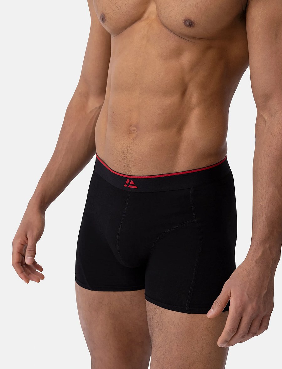Danish Endurance - Bamboo Trunks (Men) 10-pack - boxershorts - black/red - 4