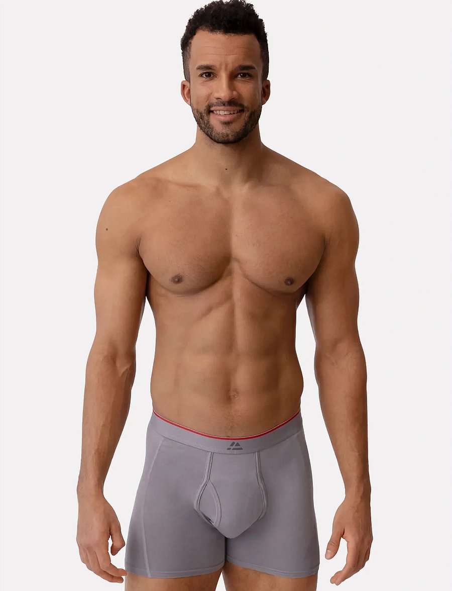 Danish Endurance - Bamboo Fly Trunks (Men) 3-pack - bokserid - mc (1xblack, 1xgrey, 1xwhite) - 0