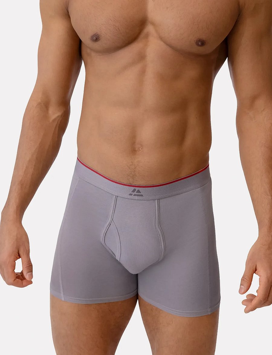 Danish Endurance - Bamboo Fly Trunks (Men) 3-pack - bokserid - mc (1xblack, 1xgrey, 1xwhite) - 4