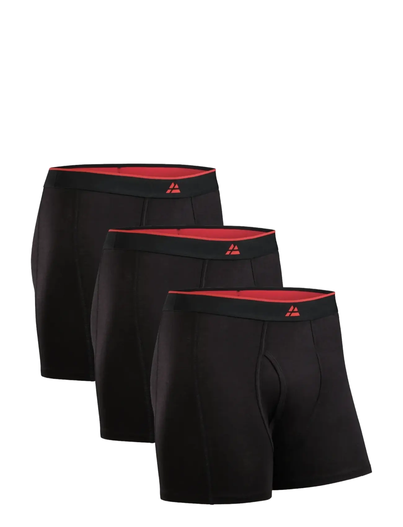 Dänisch ENDURANCE Bamboo Fly Trunks (Herren) 3-Pack Schwarz - M - Herren