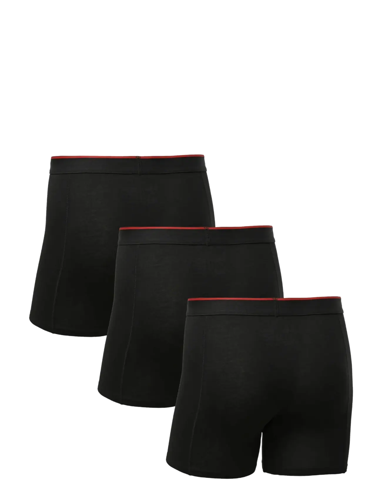 Danish Endurance - Bamboo Fly Trunks (Men) 3-pack - bokserid - black/red - 2