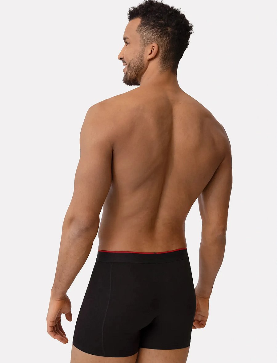 Danish Endurance - Bamboo Fly Trunks (Men) 3-pack - bokserid - black/red - 3
