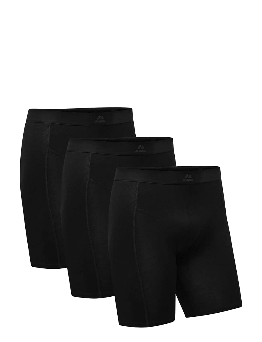Danish Endurance - Bamboo Extra Long Trunks (Men) 3-pack - unterwäsche & socken - black - 1