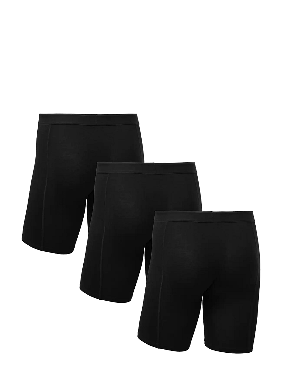Danish Endurance - Bamboo Extra Long Trunks (Men) 3-pack - unterwäsche & socken - black - 2