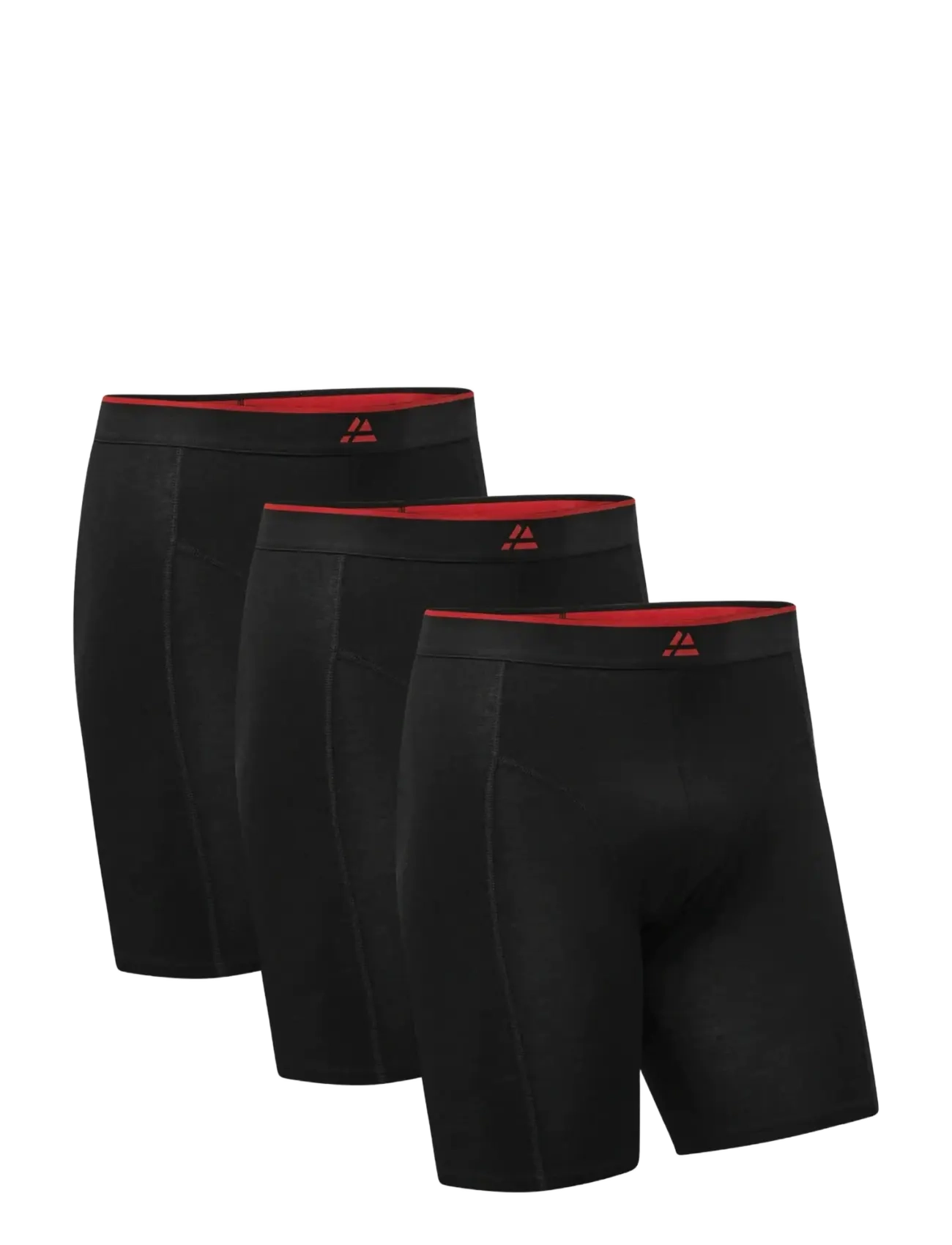 Danish Endurance Bamboo Extra Long Trunks (Men) 3-pack - Uued tooted - BLACK/RED / black