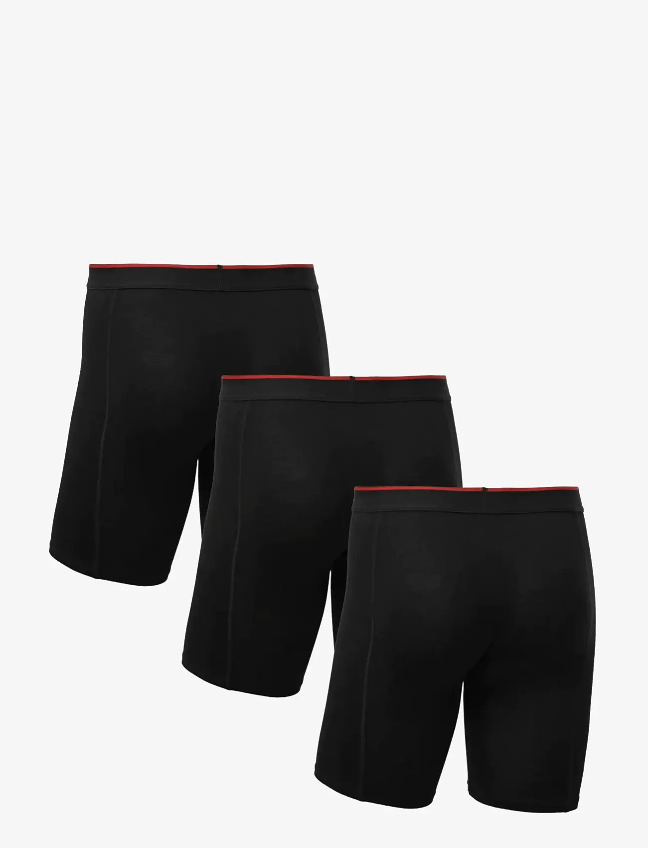 Danish Endurance - Bamboo Extra Long Trunks (Men) 3-pack - bokserid - black/red - 2