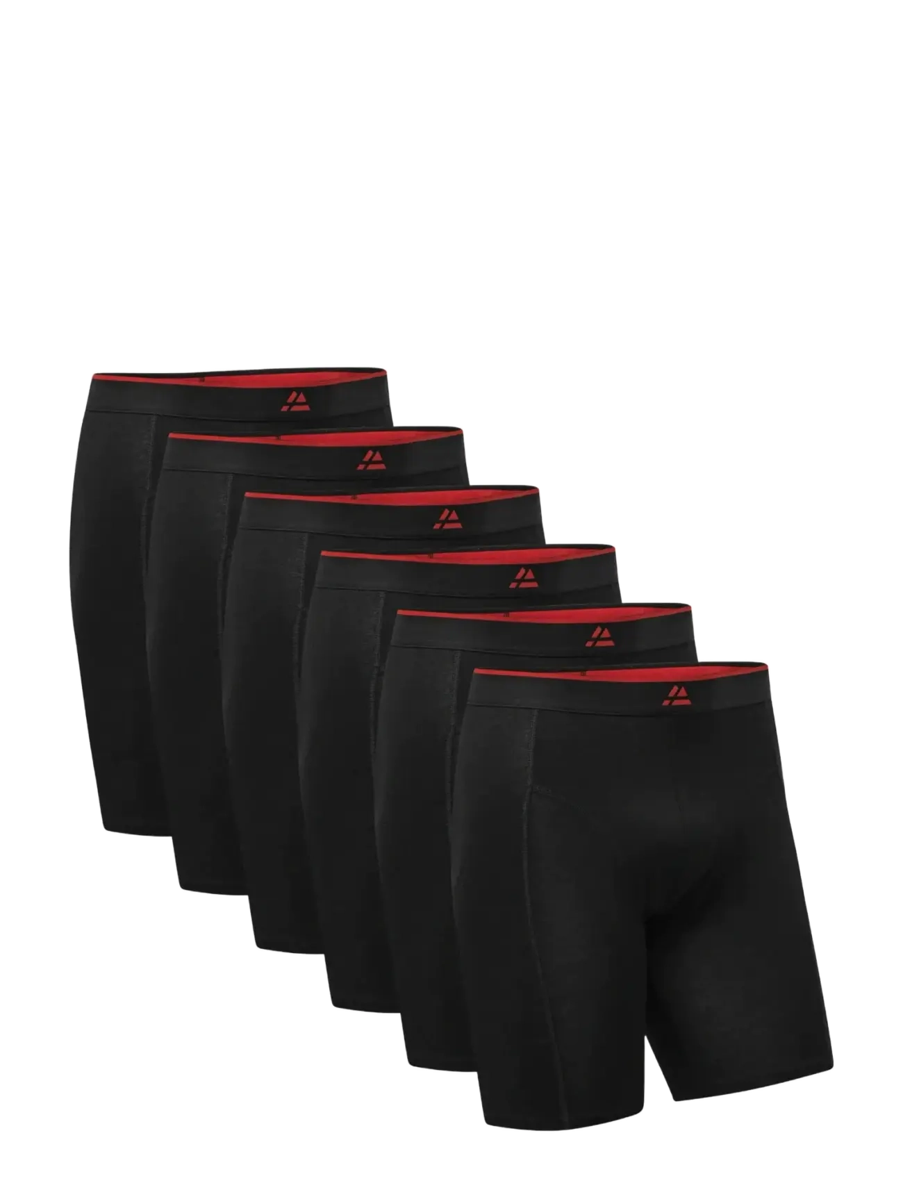 Dänisch ENDURANCE Bamboo Extra Long Trunks (Herren) 6-Pack Schwarz - XL - Herren