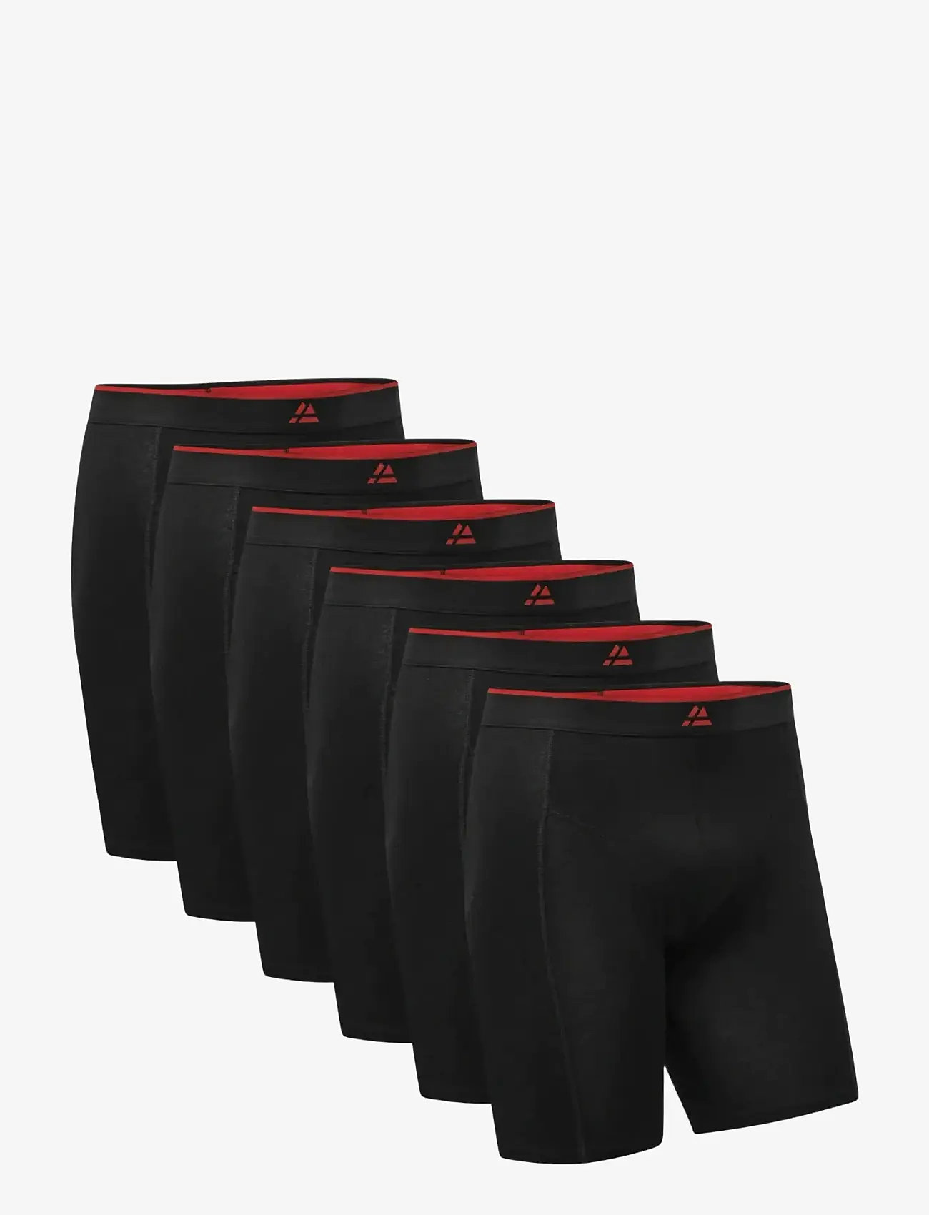 Danish Endurance - Bamboo Extra Long Trunks (Men) 6-pack - multipack underpants - black/red - 1