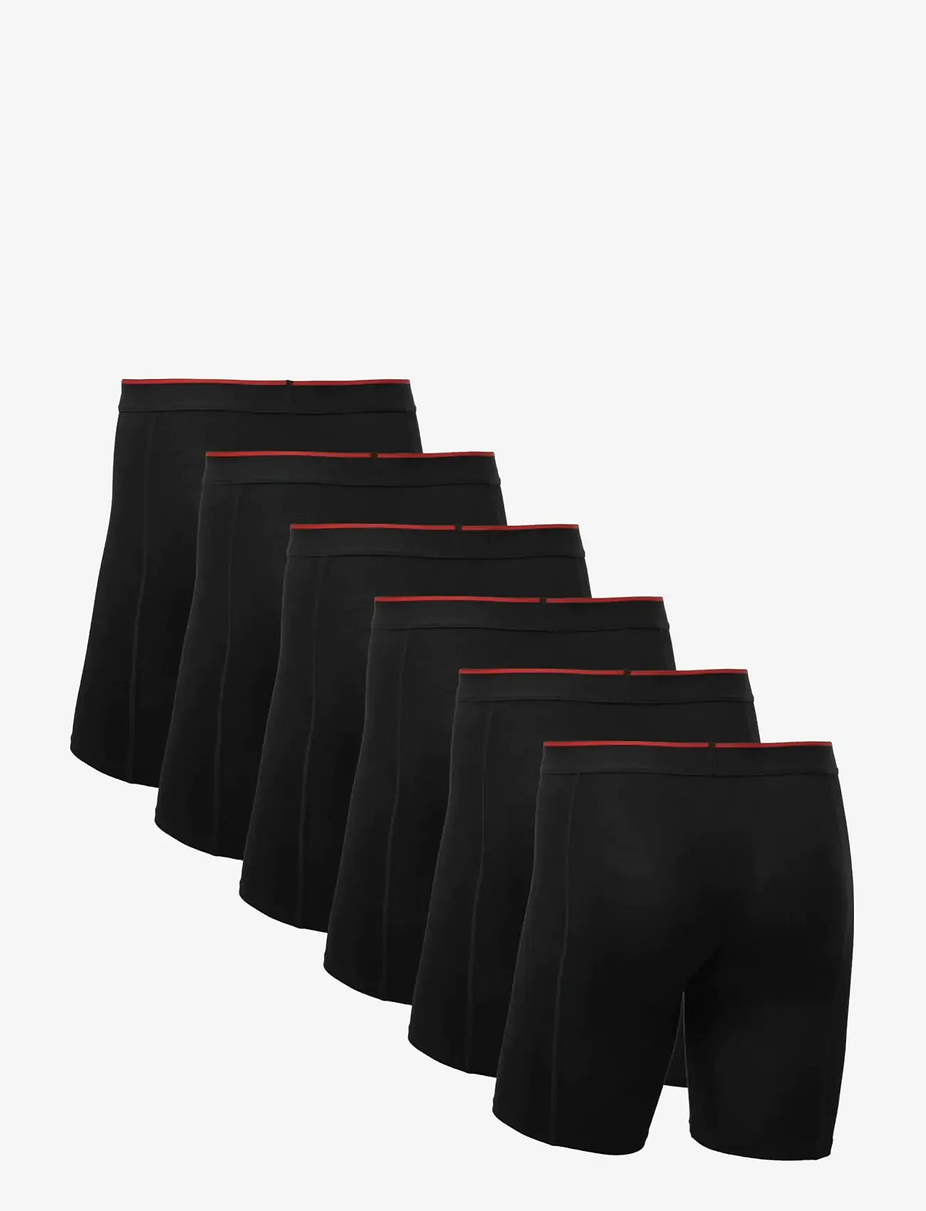 Danish Endurance - Bamboo Extra Long Trunks (Men) 6-pack - multipack underpants - black/red - 2