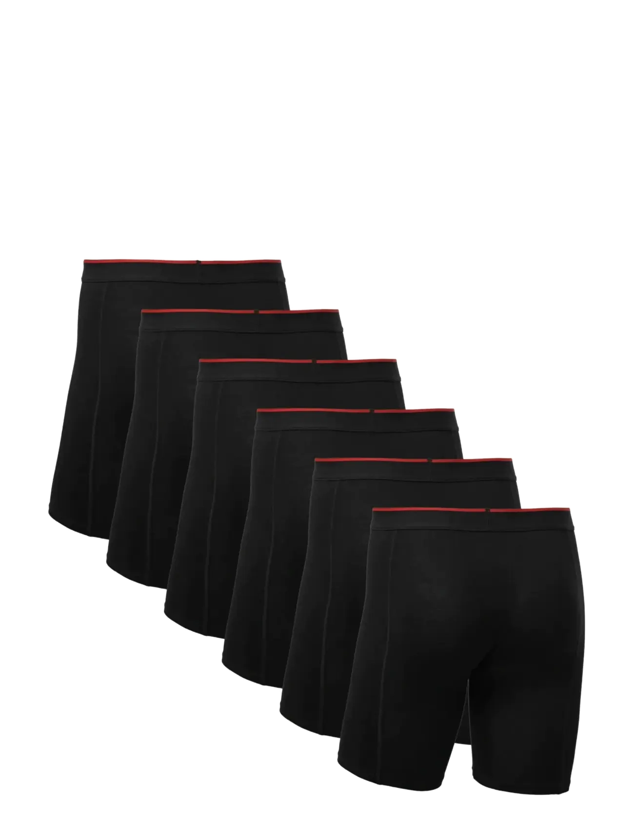 Danish Endurance - Bamboo Extra Long Trunks (Men) 6-pack - boxer nærbuxur - black/red - 2