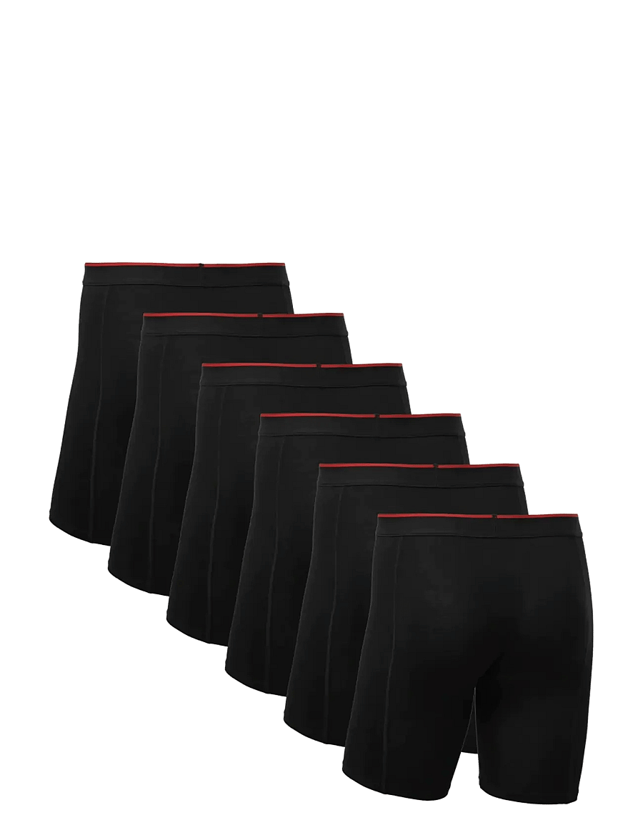 Danish Endurance - Bamboo Extra Long Trunks (Men) 6-pack - boxer nærbuxur - black/red - 2