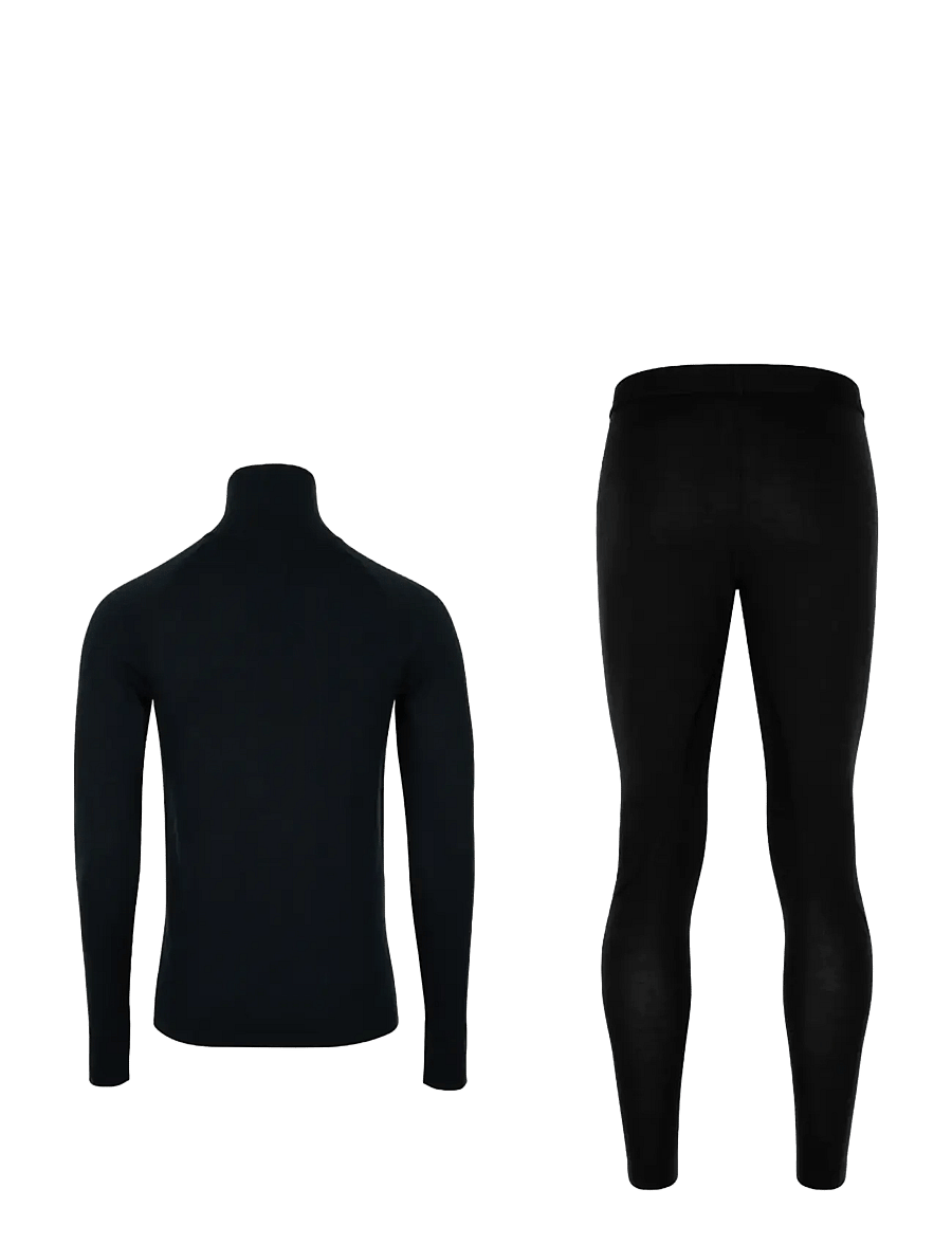 Danish Endurance - Core Merino Half Zip Baselayer Set (Men) 1-pack - black - 2