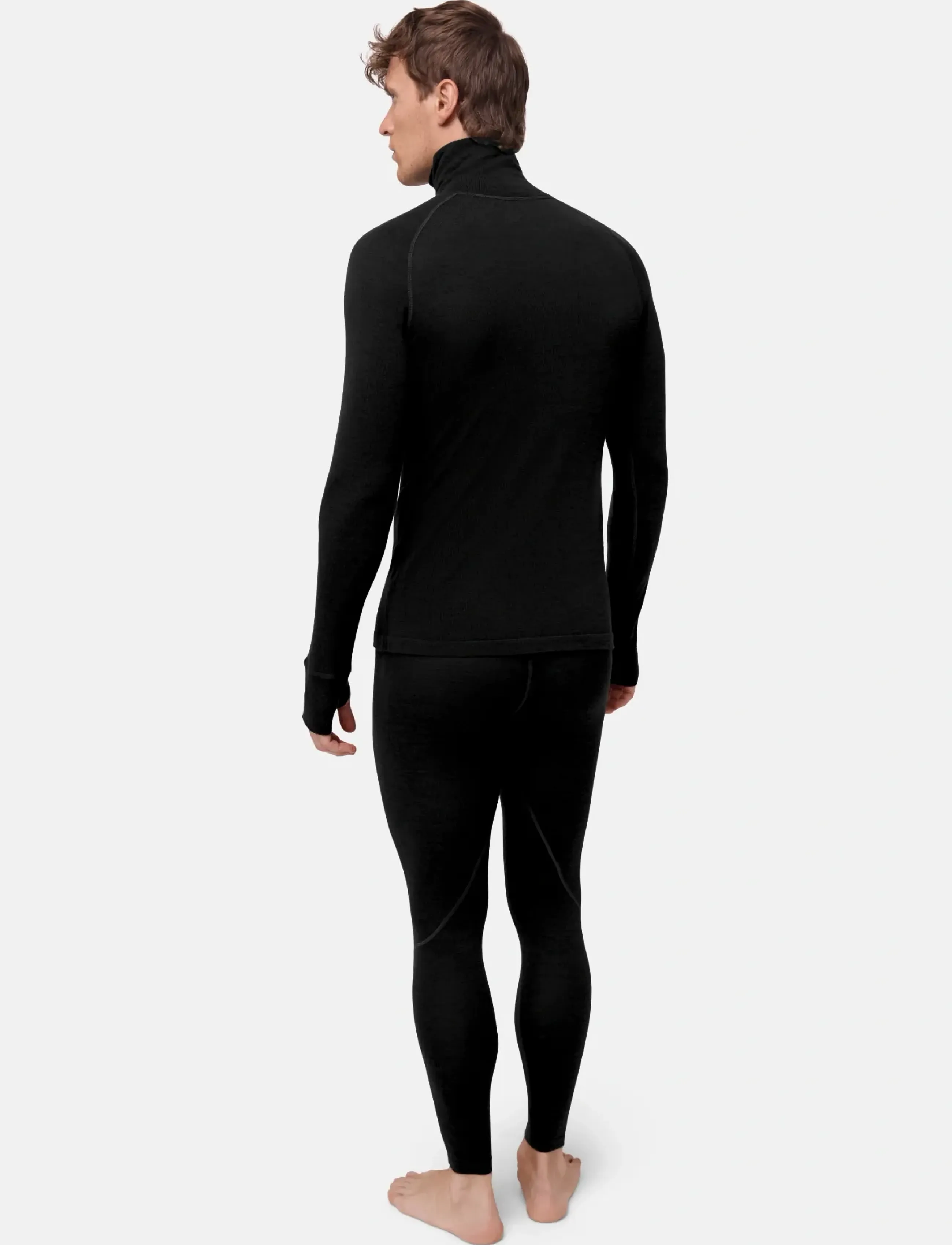 Danish Endurance - Core Merino Half Zip Baselayer Set (Men) 1-pack - black - 3