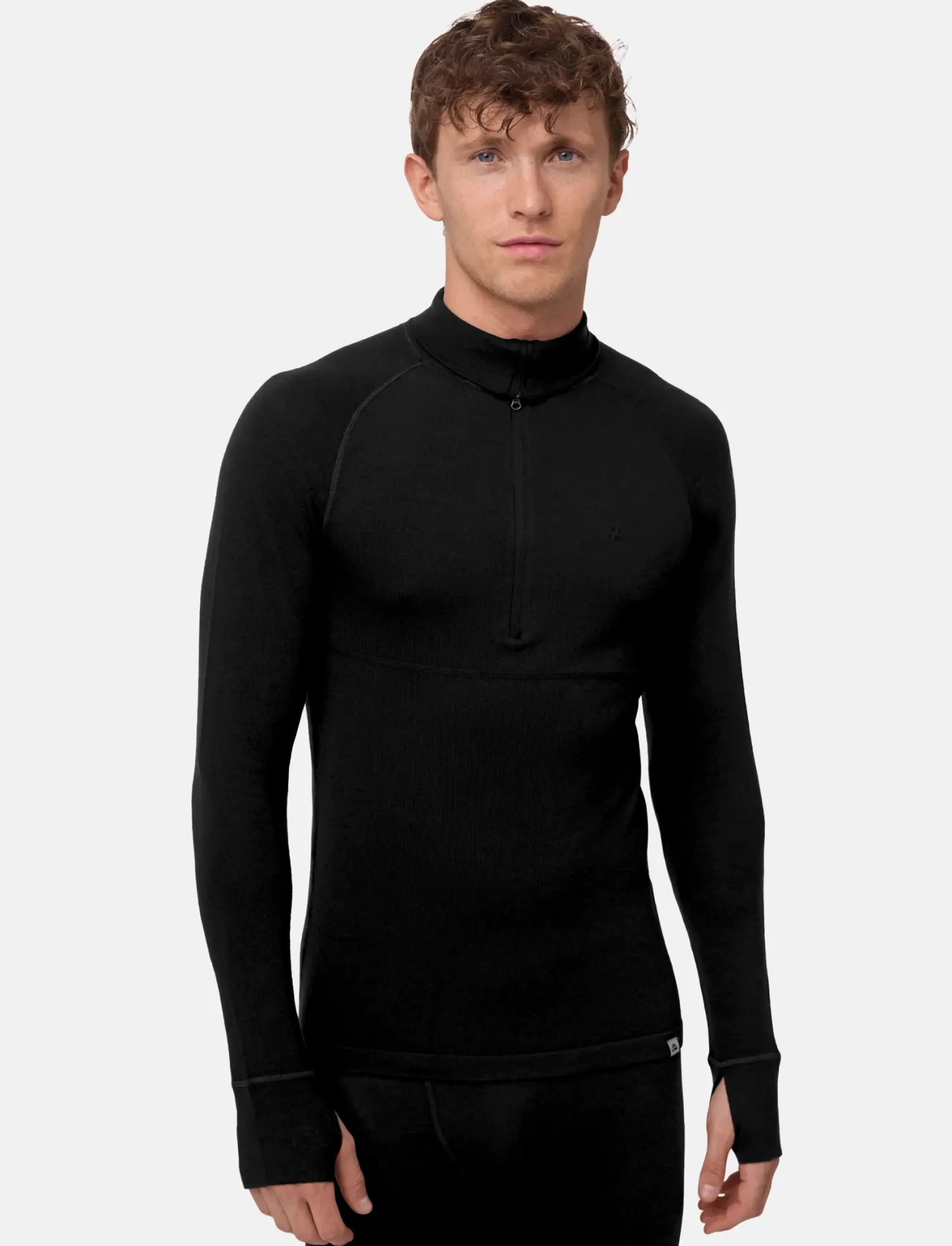 Danish Endurance - Core Merino Half Zip Baselayer Set (Men) 1-pack - black - 4