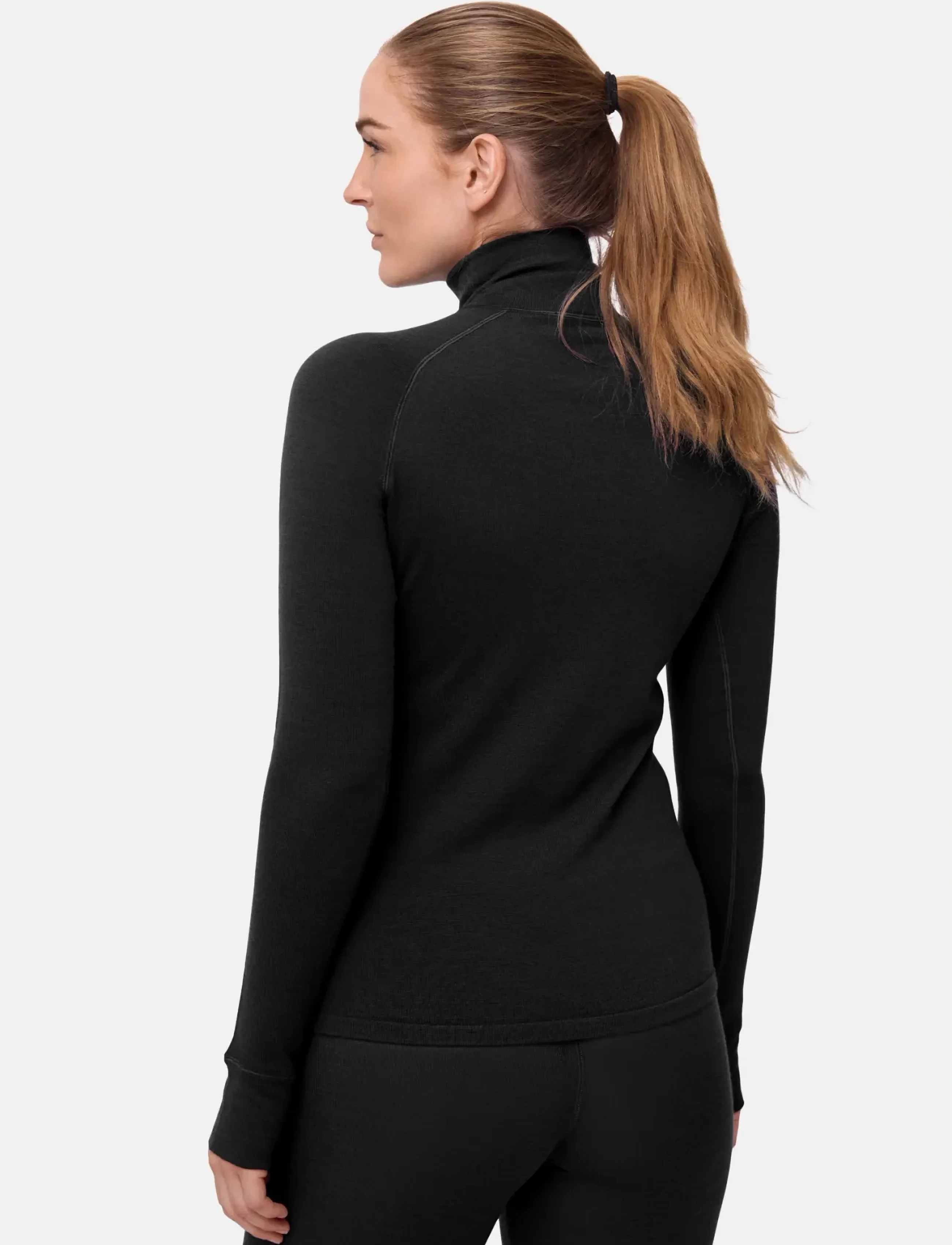 Danish Endurance - Core Merino Half Zip Baselayer Shirt (Women) 1-pack - black - 3