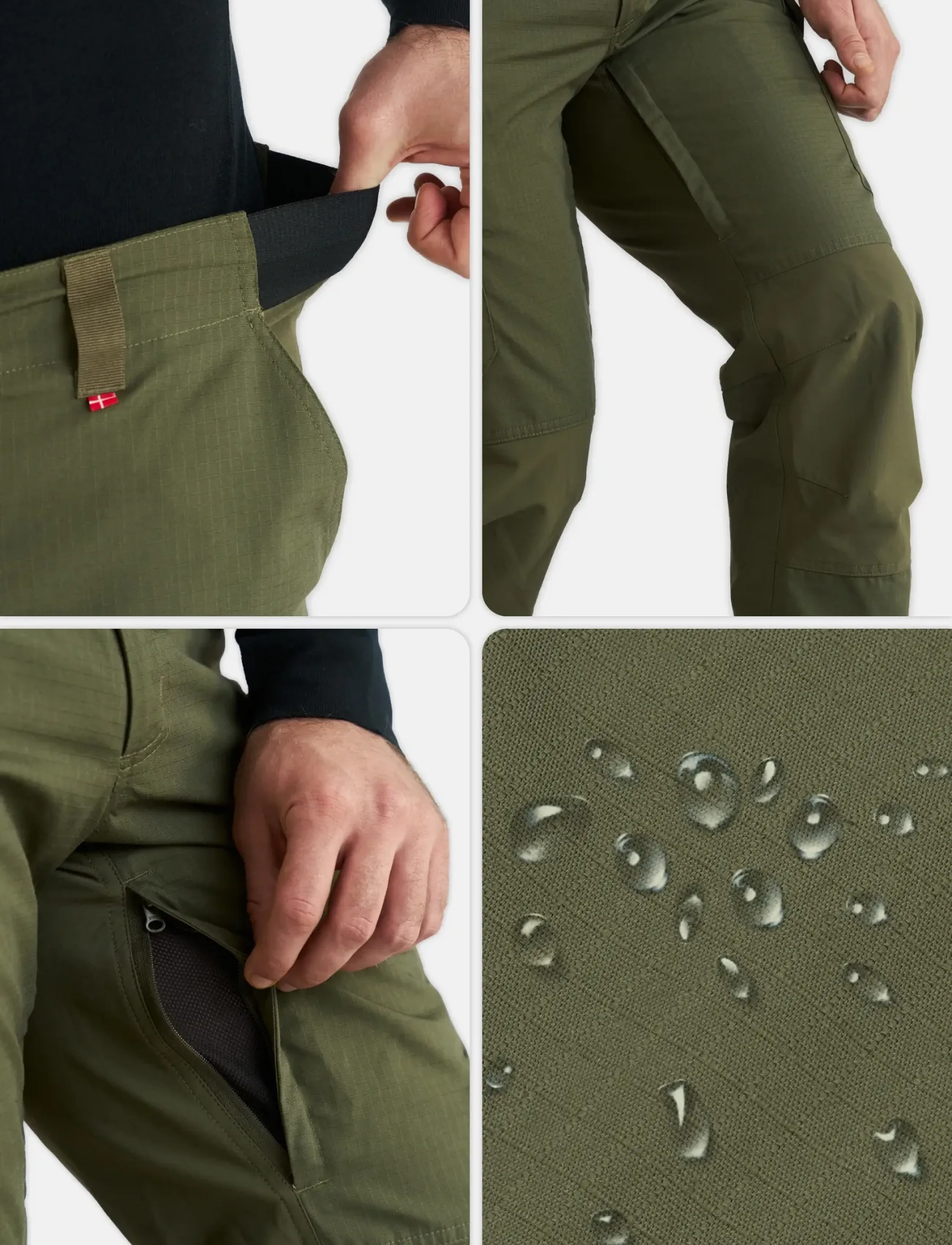 Danish Endurance Explorer Hiking Pants (Men) 1-Pack, L, Sport Oberbekleidung, Khakigrün - Outdoor Pants, Männerswear