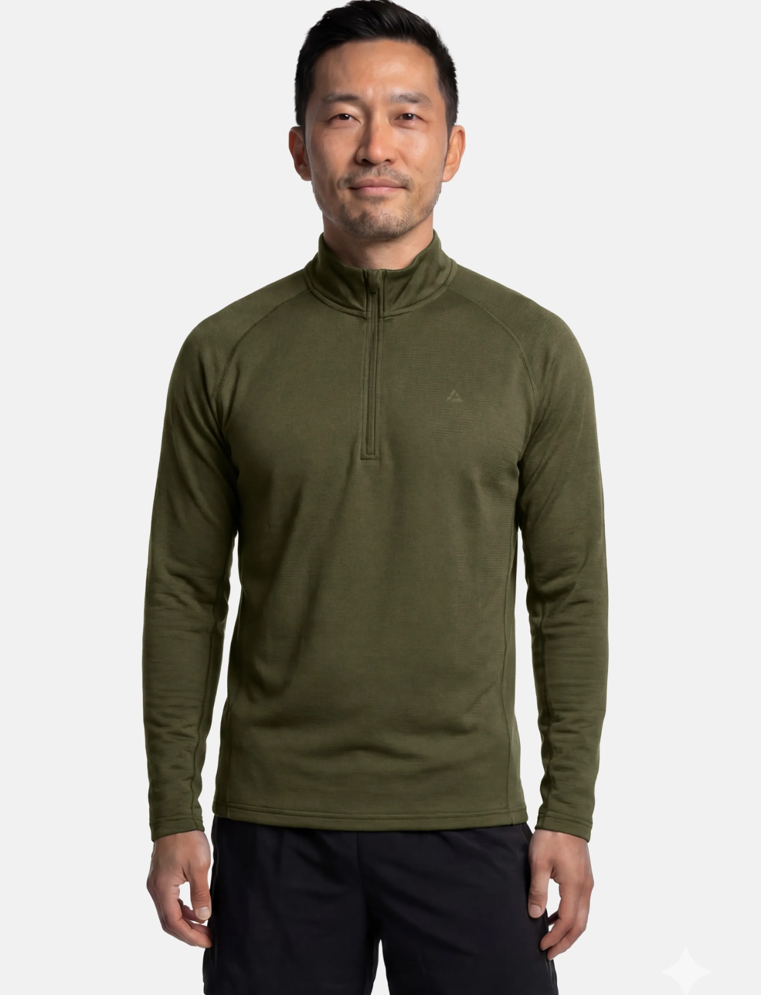 Danish Endurance Momentum Half Zip Running Shirt (Men), XL, Sport Fleeces & Midlayers, Khakigrün - Männerswear