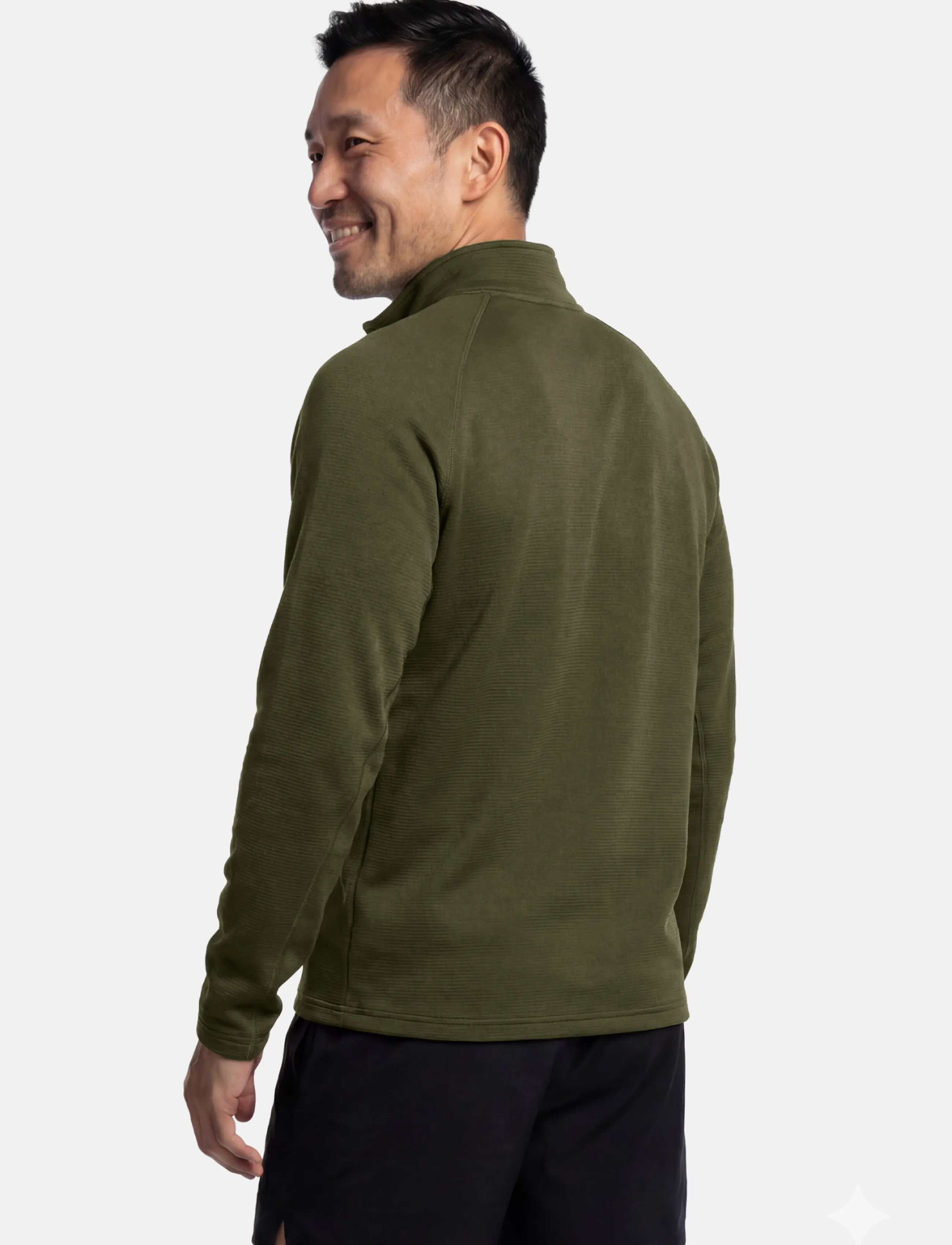 Danish Endurance - Momentum Half Zip Running Shirt (Men) - fleece & midlayer - dark olive - 3