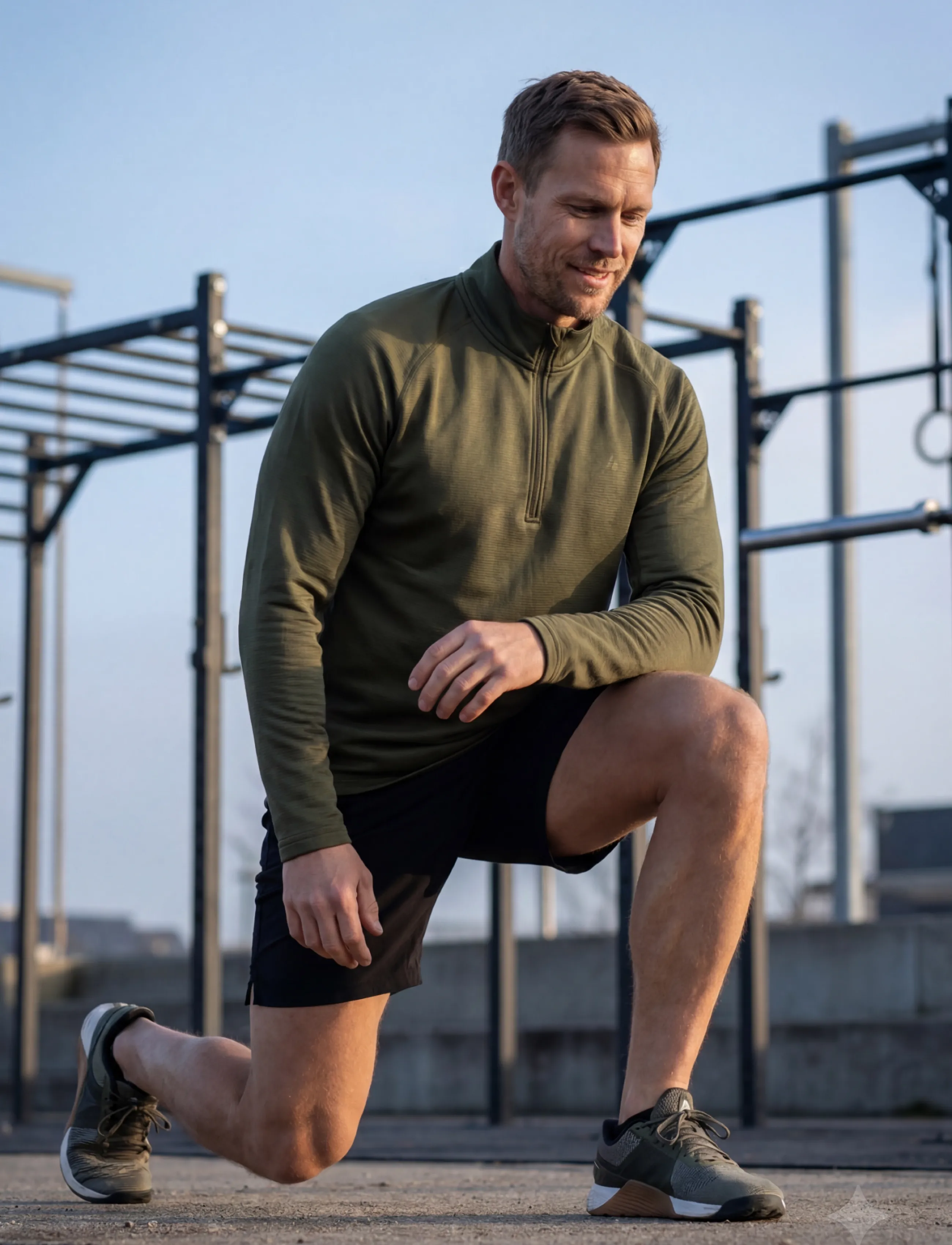Danish Endurance - Momentum Half Zip Running Shirt (Men) - fleece & midlayer - dark olive - 5