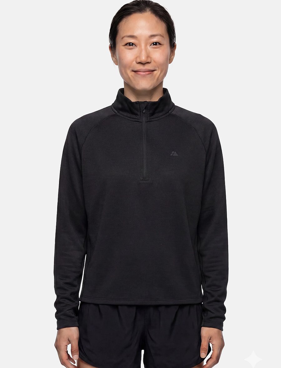 Danish Endurance - Momentum Half Zip Running Shirt (Women) - overdele - black - 0