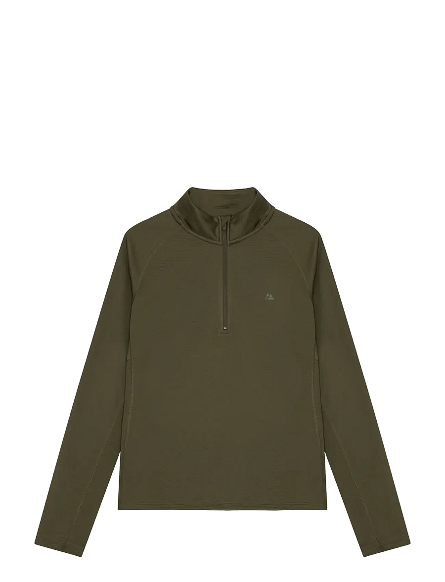 Danish Endurance - Momentum Half Zip Running Shirt (Women) - dark olive - 1