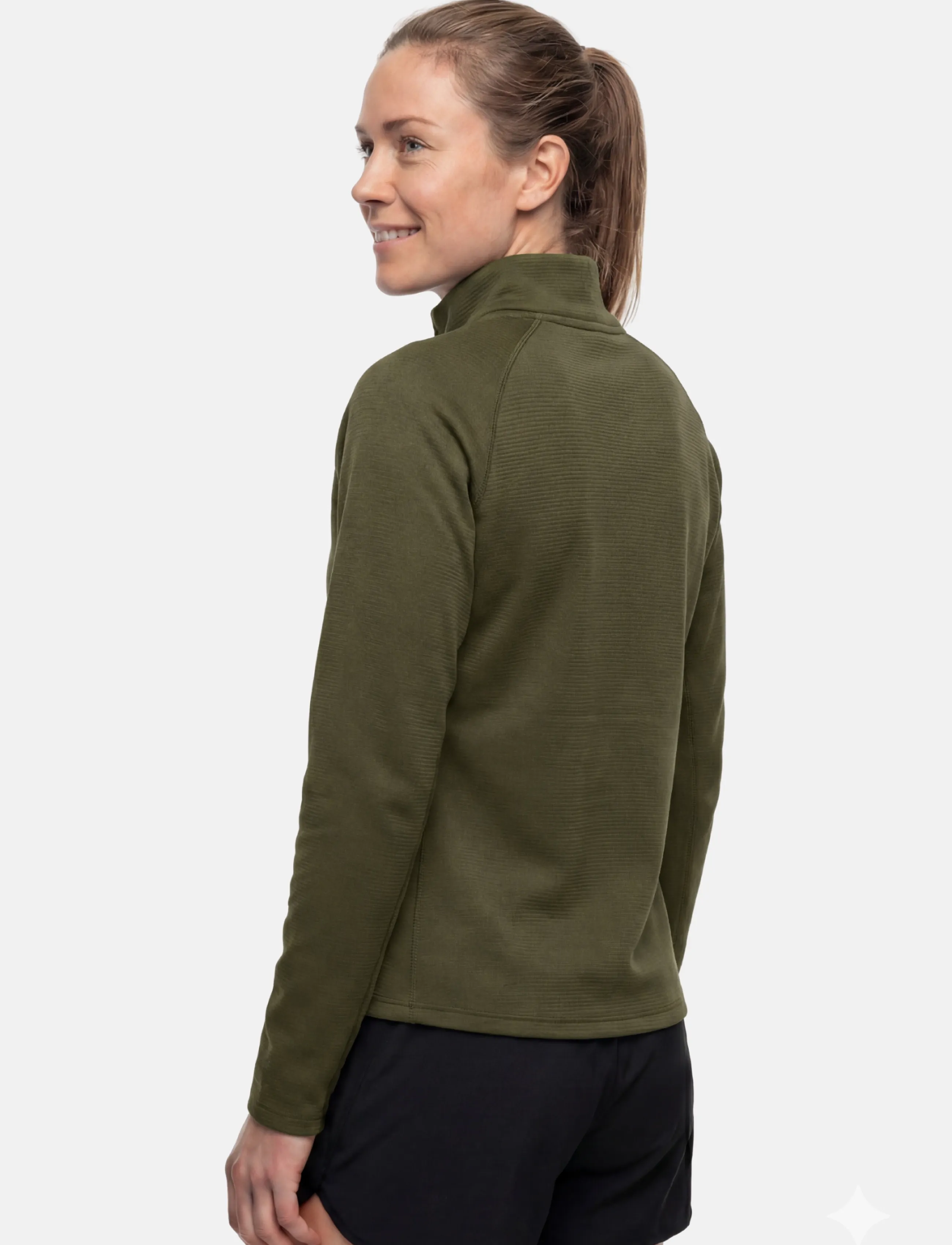 Danish Endurance - Momentum Half Zip Running Shirt (Women) - dark olive - 3