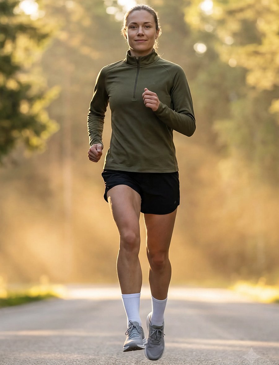 Danish Endurance - Momentum Half Zip Running Shirt (Women) - dark olive - 5