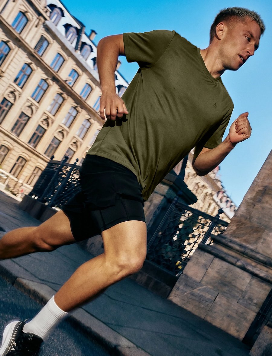 Danish Endurance - Momentum Running T-shirt (Men) 1-pack - dark olive - 5
