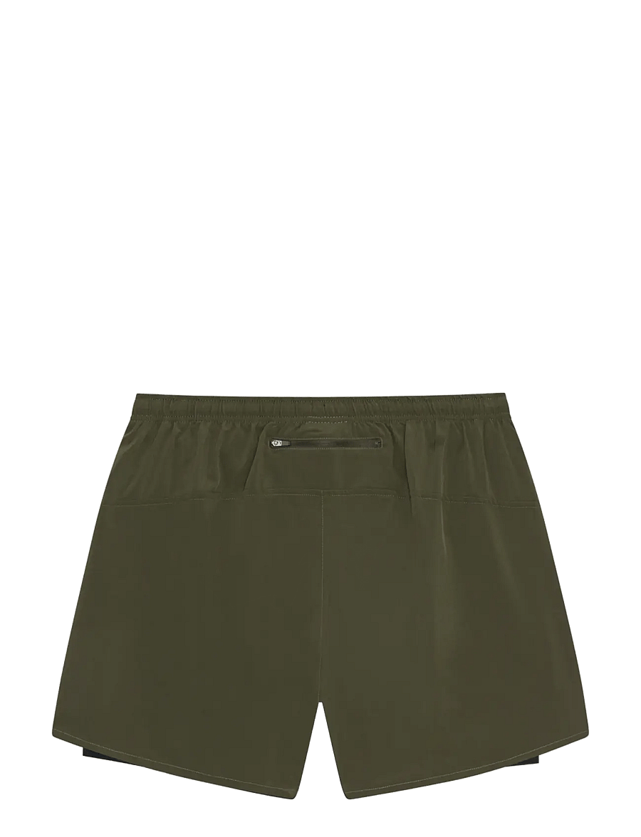 Danish Endurance - Momentum 2in1 Shorts (Men) - løbeshorts - dark olive - 2