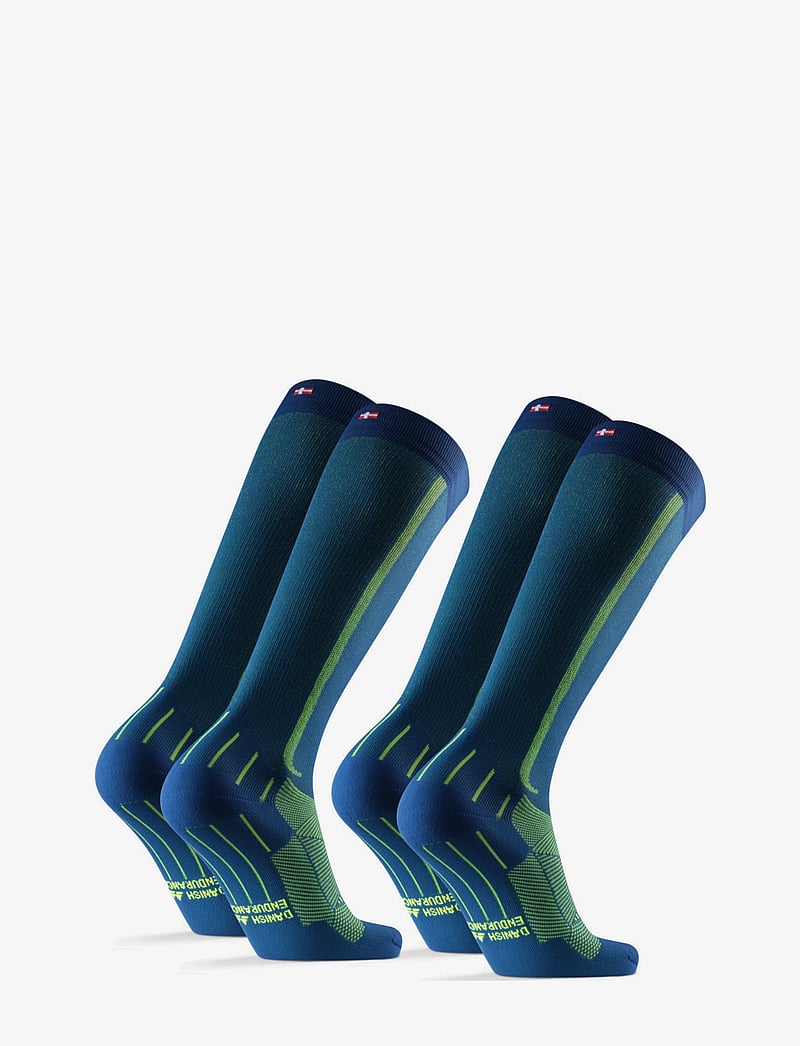 Danish Endurance - Compression Socks - spordisokid - blue/neon yellow - 3