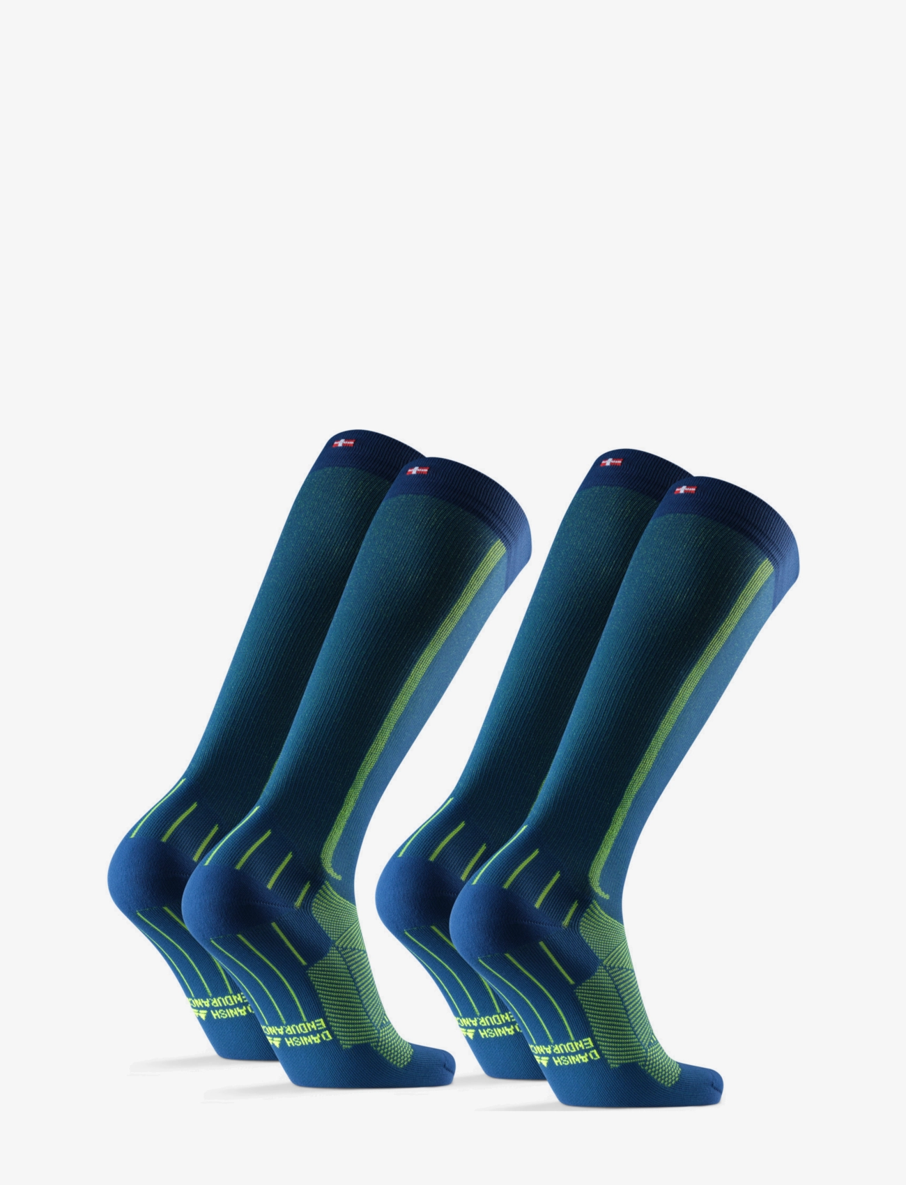 Danish Endurance - Perform Compression Socks 2-pack - strümpfe - blue/neon yellow - 3