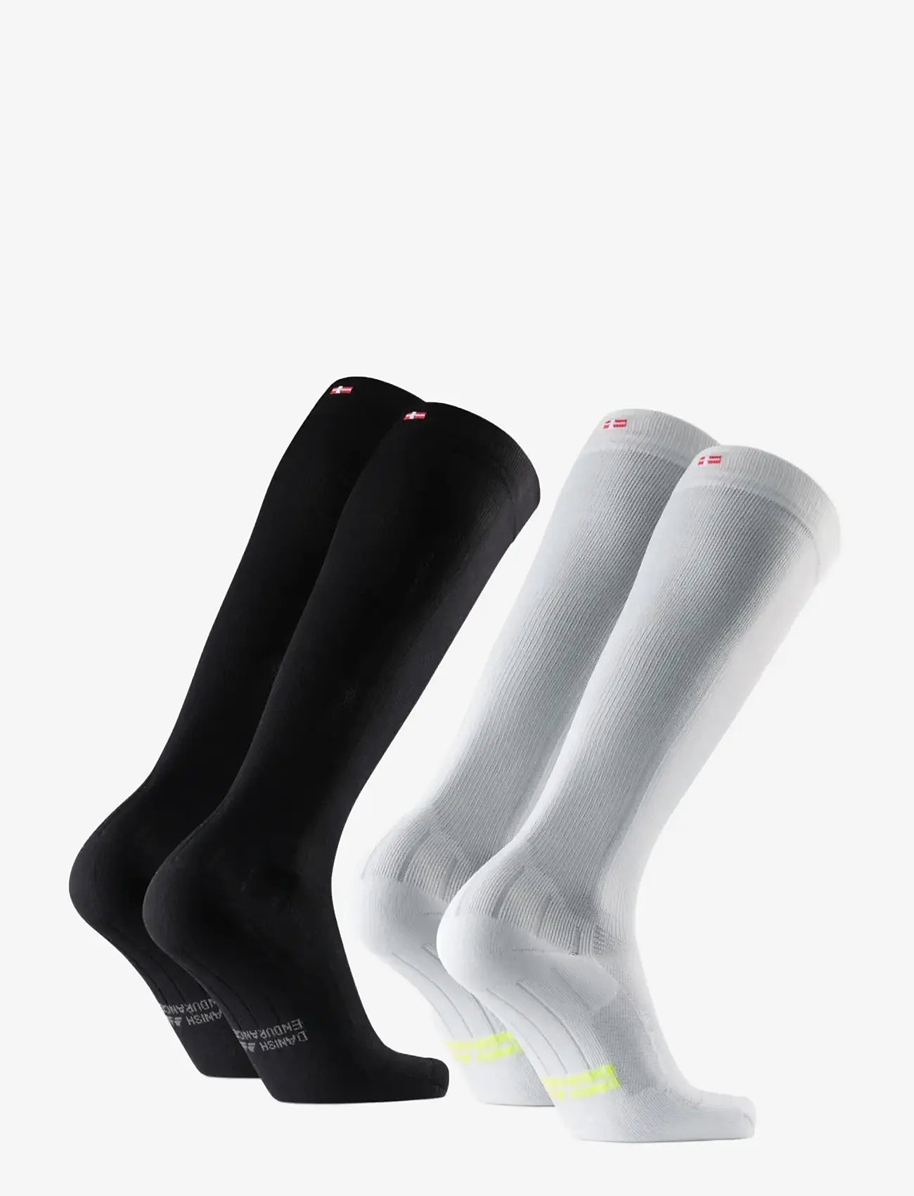Danish Endurance - Perform Compression Socks 2-pack - treningssokker - mc (1xblack,1xwhite) - 3