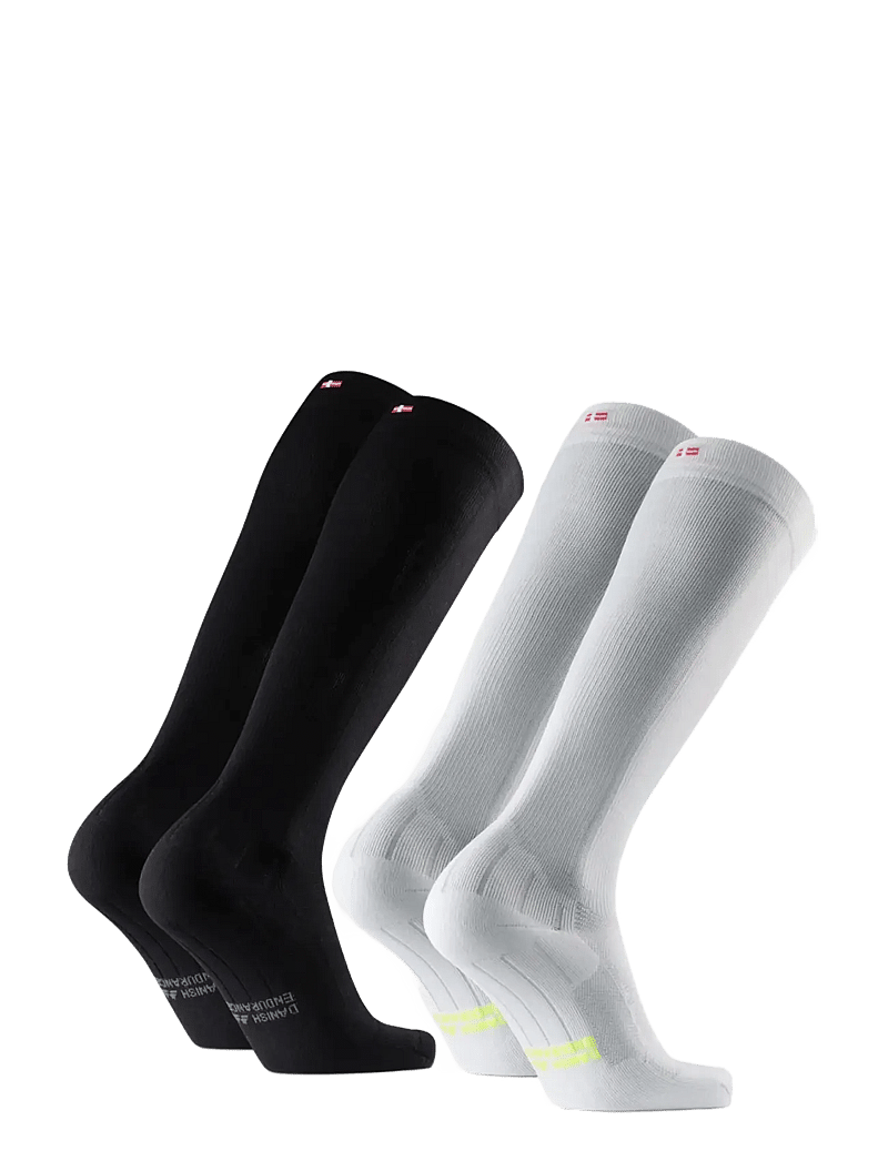 Danish Endurance - Perform Compression Socks 2-pack - treningssokker - mc (1xblack,1xwhite) - 3