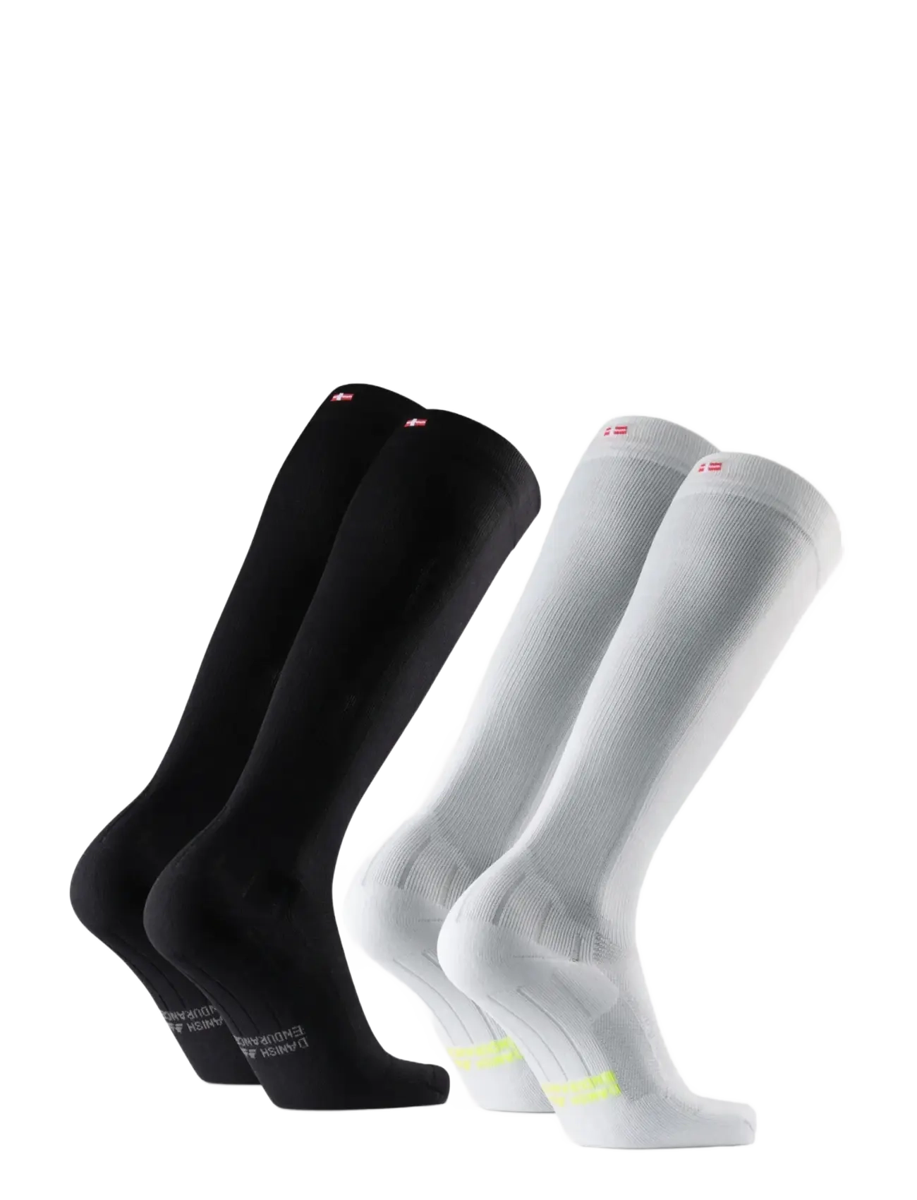 Danish Endurance - Perform Compression Socks 2-pack - laveste priser - mc (1xblack,1xwhite) - 3