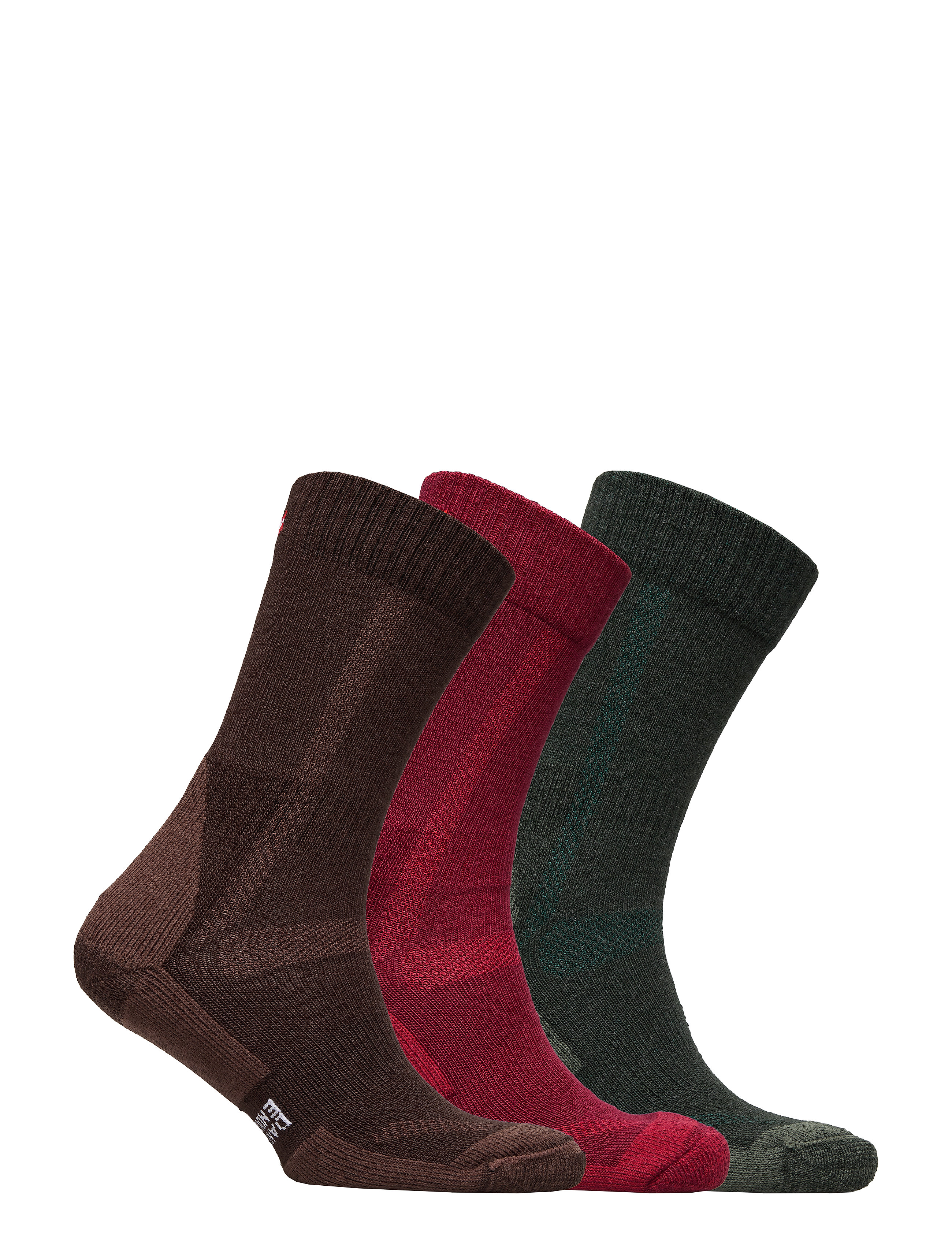 Danish Endurance - Classic Hiking Crew Socks 3-pack - sportstrømper - multicolor (green, brown, red) - 5